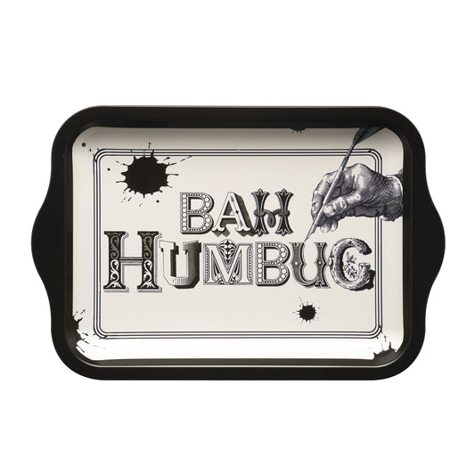 Typography - Bah Humbug Small Tin Tray - Kitchentins.com
