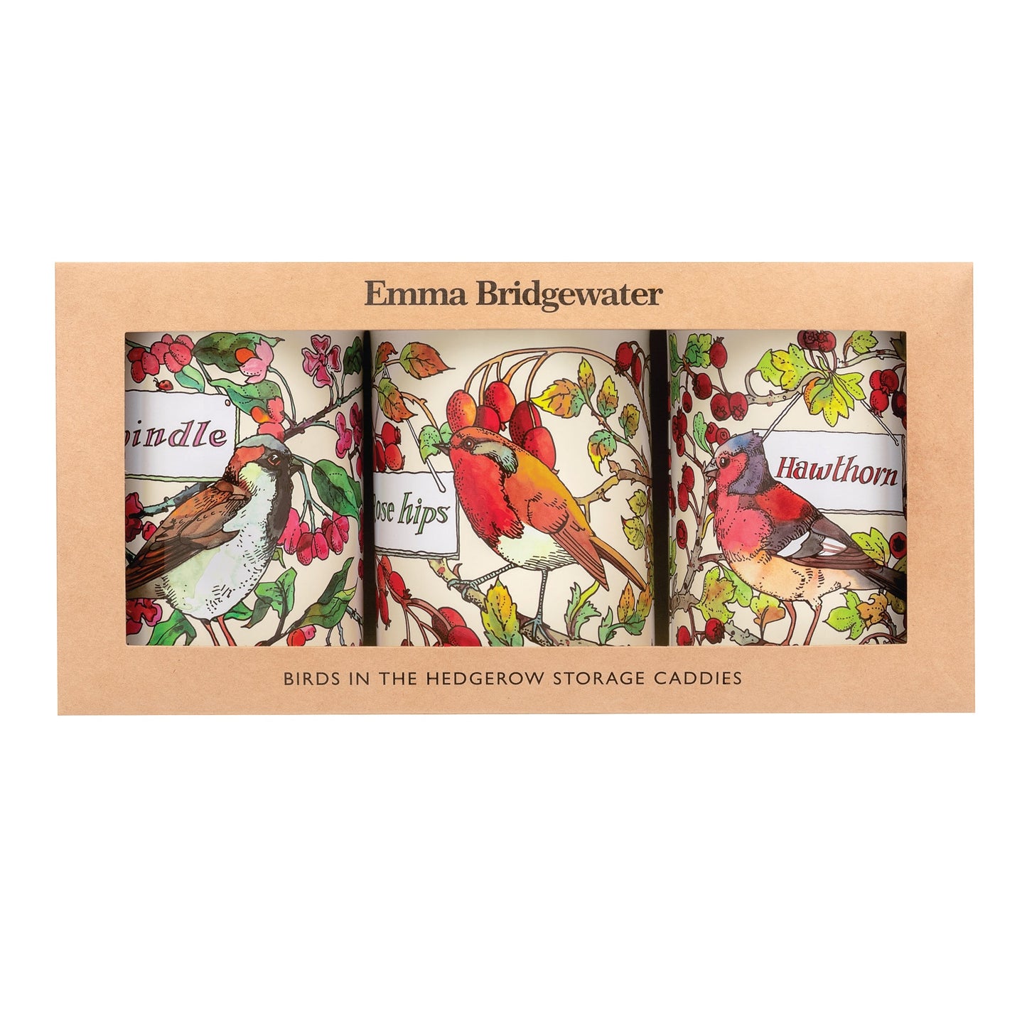 Emma Bridgewater - Birds in the Hedgerow Caddy Tin Set - Kitchentins.com