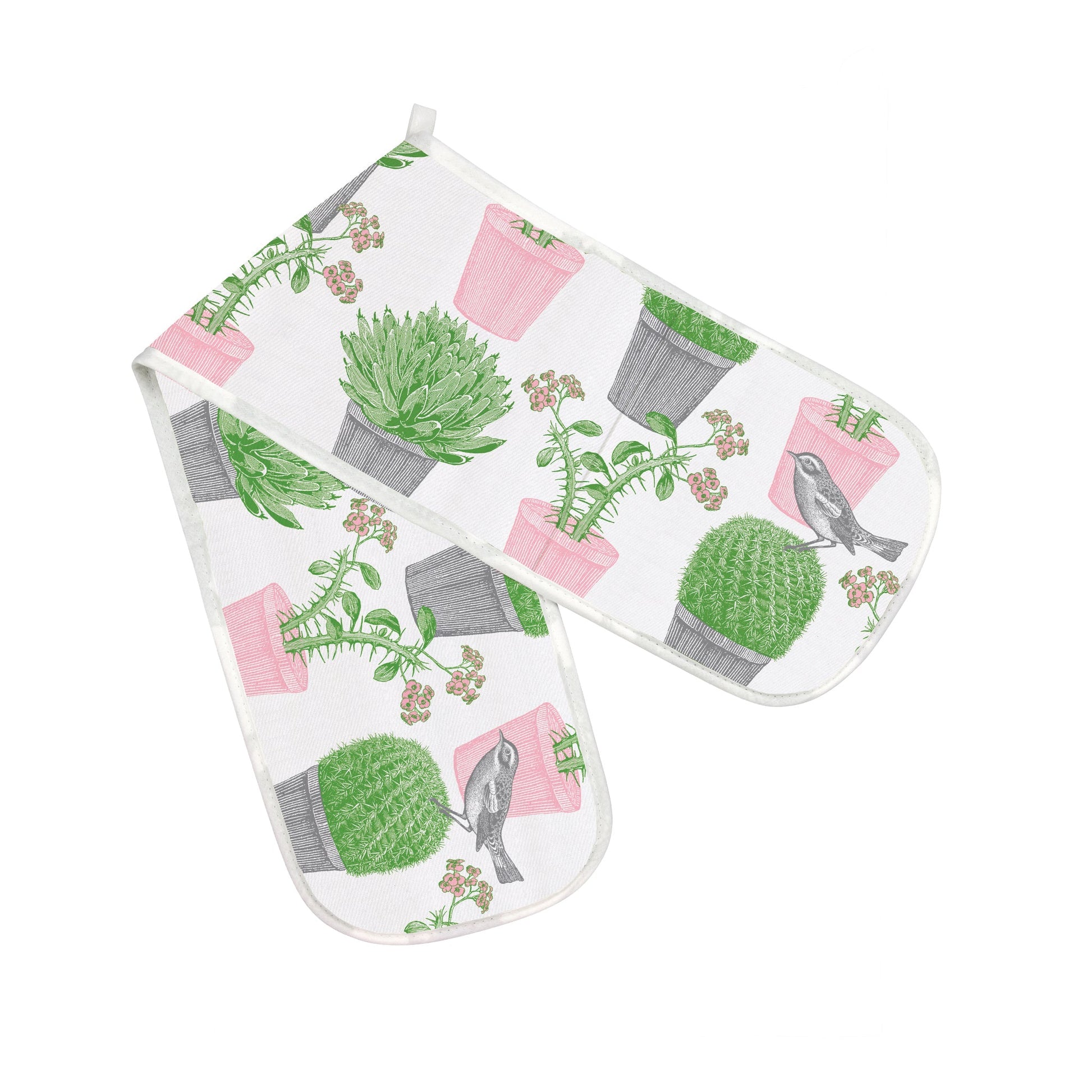 Thornback & Peel - Cactus & Bird Oven Gloves - Kitchentins.com