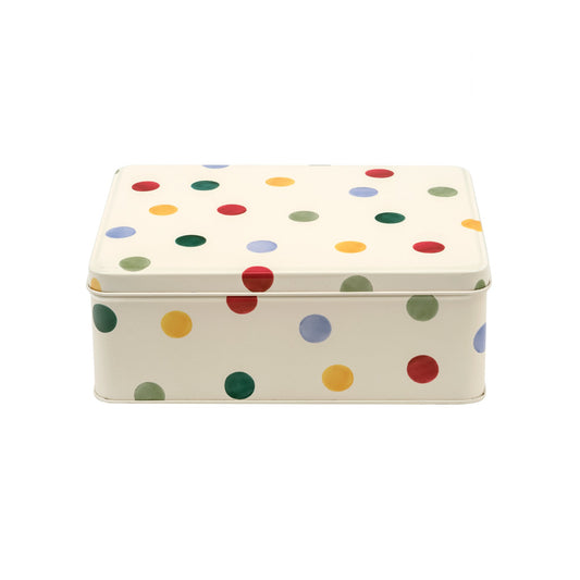 Emma Bridgewater - Polka Dot Deep Rectangular Tin - Kitchentins.com