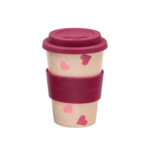 Emma Bridgewater - Pink Hearts Rice Husk Travel Cup
