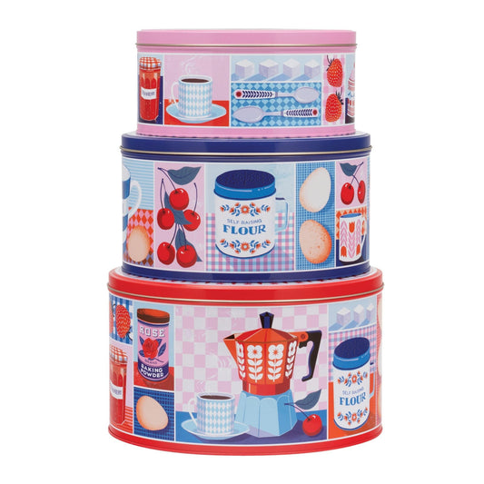 Printer Johnson - Kitchen set of 3 Round Cake Tins - Kitchentins.com