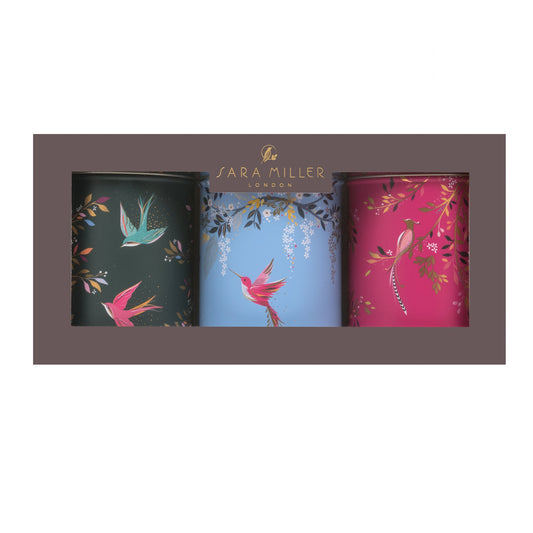 Sara Miller - Chelsea set of 3 Round Tin Caddies - Kitchentins.com