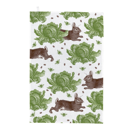 Thornback & Peel - Rabbit & Cabbage Tea Towel - Kitchentins.com