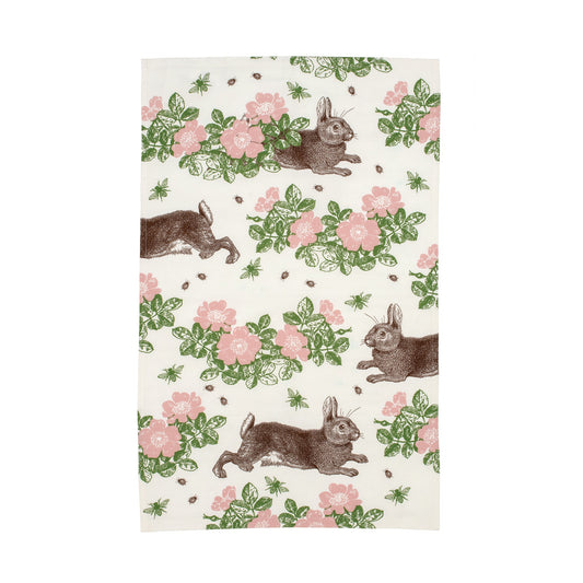 Thornback & Peel - Rabbit & Rose Tea Towel - Kitchentins.com
