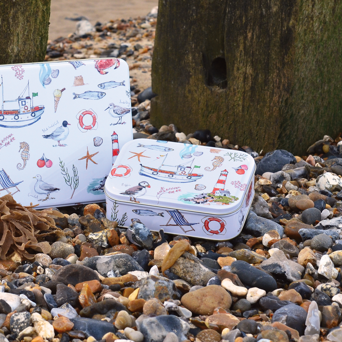 Madeleine Floyd Seaside design tins - Kitchentins.com