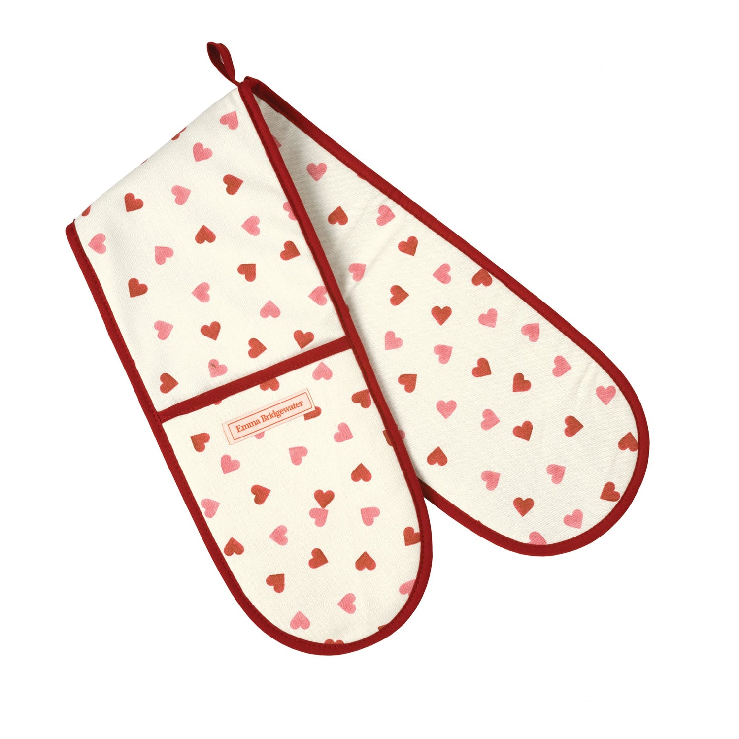 Kitchentins - Emma Bridgewater Pink Hearts Double Oven Gloves