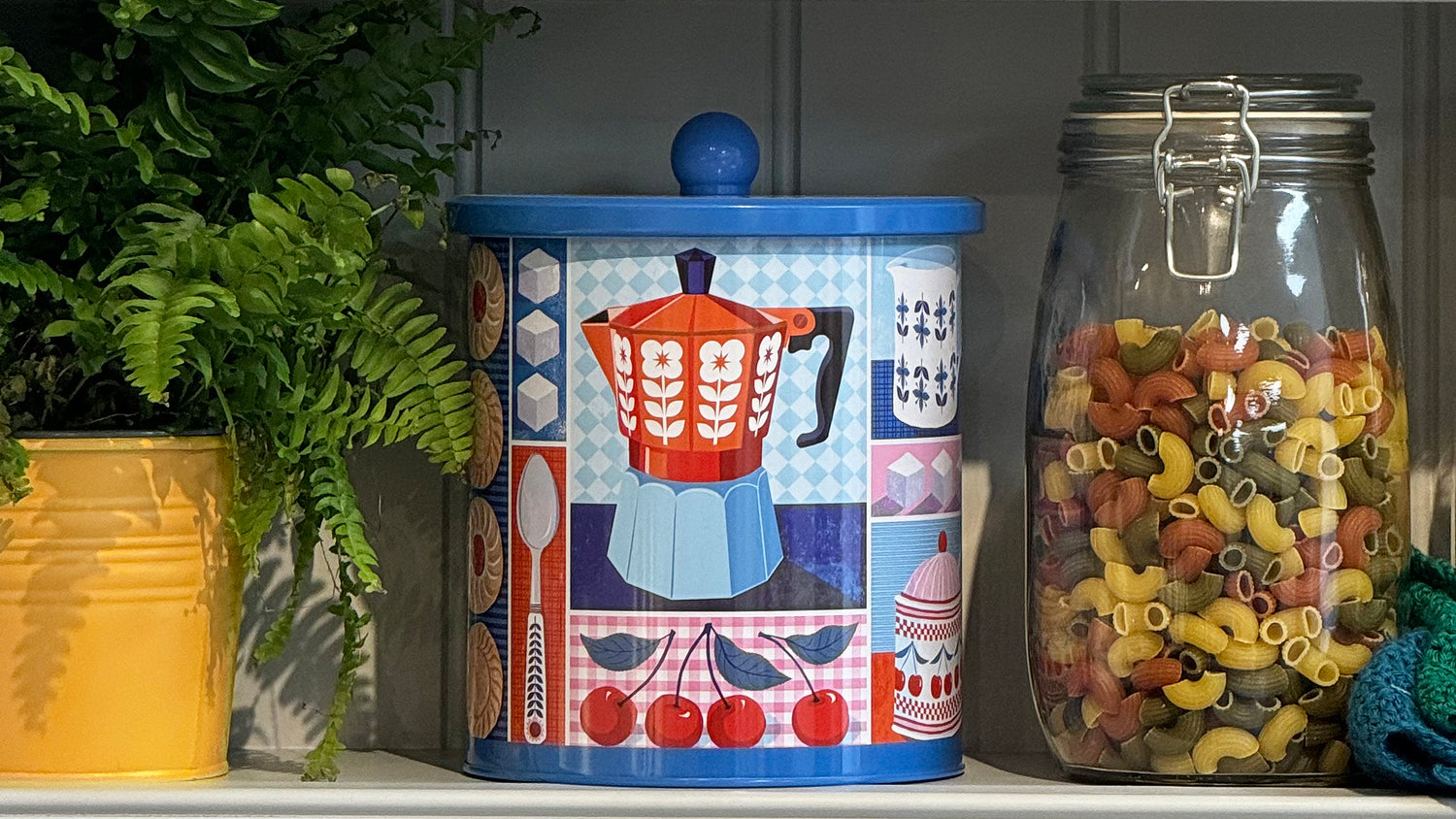 Printer Johnson Kitchen Medium Retro Biscuit Barrel- Kitchentins.com