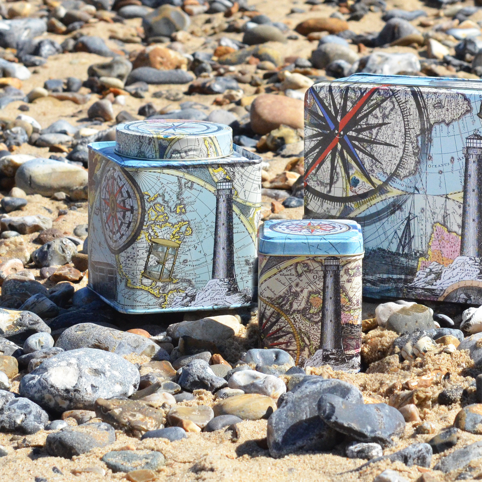 Kitchentins - Adventure Design Twist Lid Tea Caddy Tin