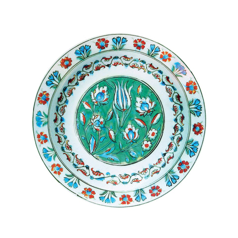 Decorative Tin Plate- Turkish Flowers