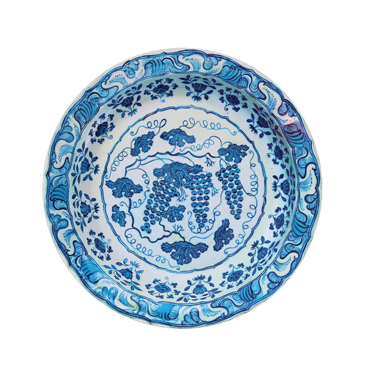 Kitchentins - Decorative Tin Plate- Blue Grapes