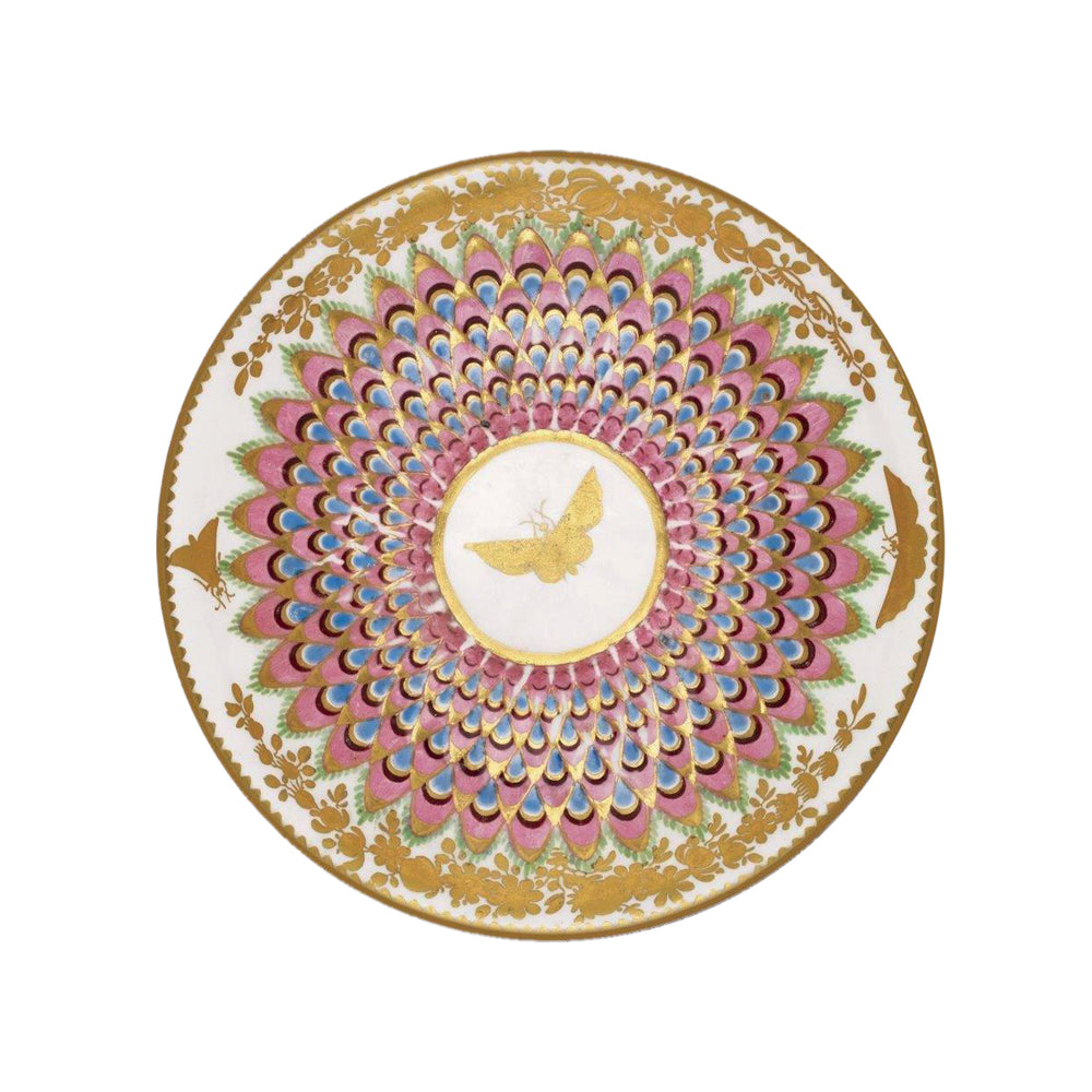 Decorative Tin Plate - Butterfly & Saucer