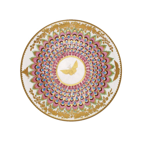 Decorative Tin Plate- Butterfly & Saucer