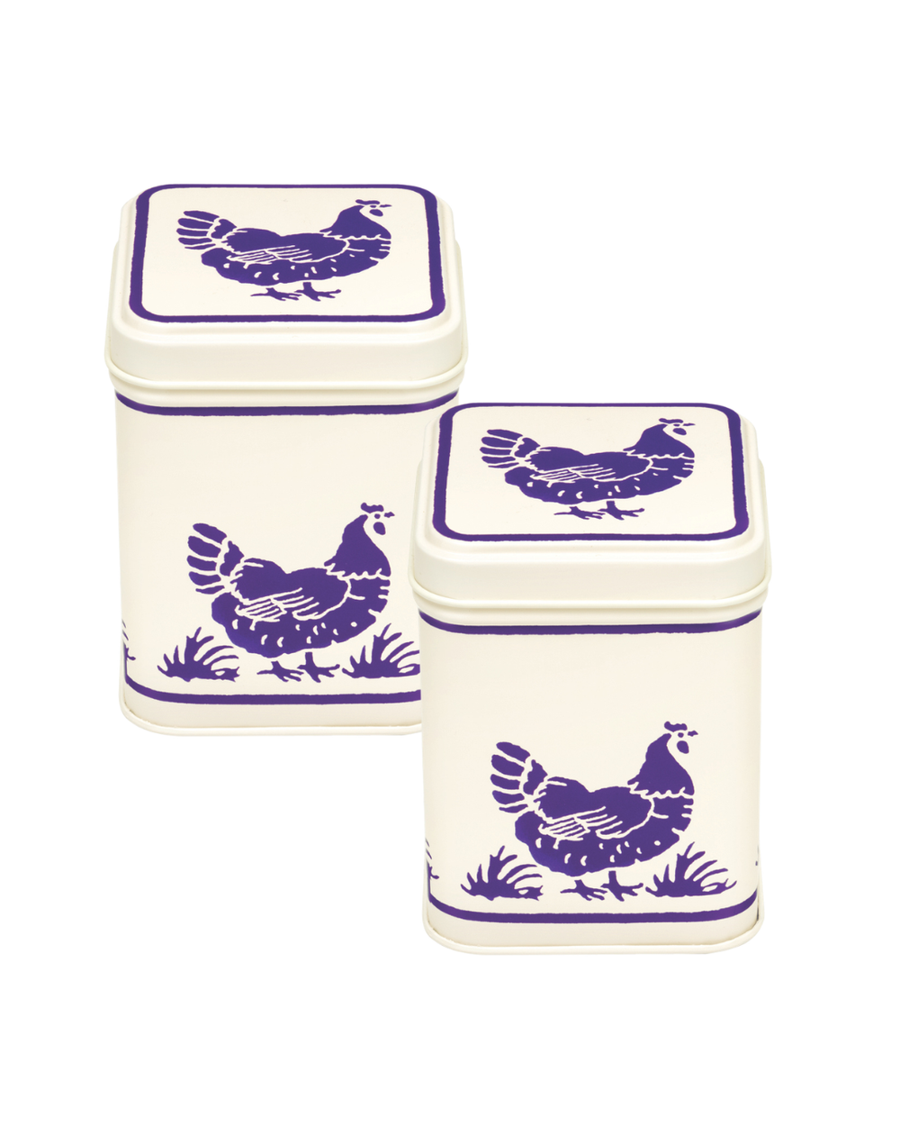 Emma Bridgewater - Blue Hens Square Tin, Set of 2
