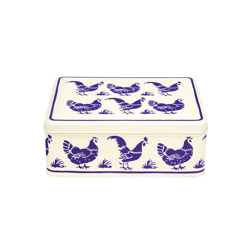 Emma Bridgewater - Blue Hens Deep Rectangular Tin