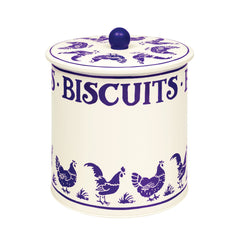 Emma Bridgewater - Blue Hens Biscuit Barrel