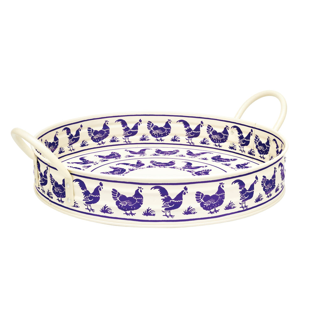 Emma Bridgewater - Blue Hens Large Handled Tray