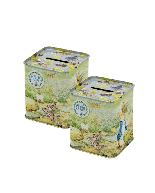 Peter Rabbit Money Box Tin - Kitchentins