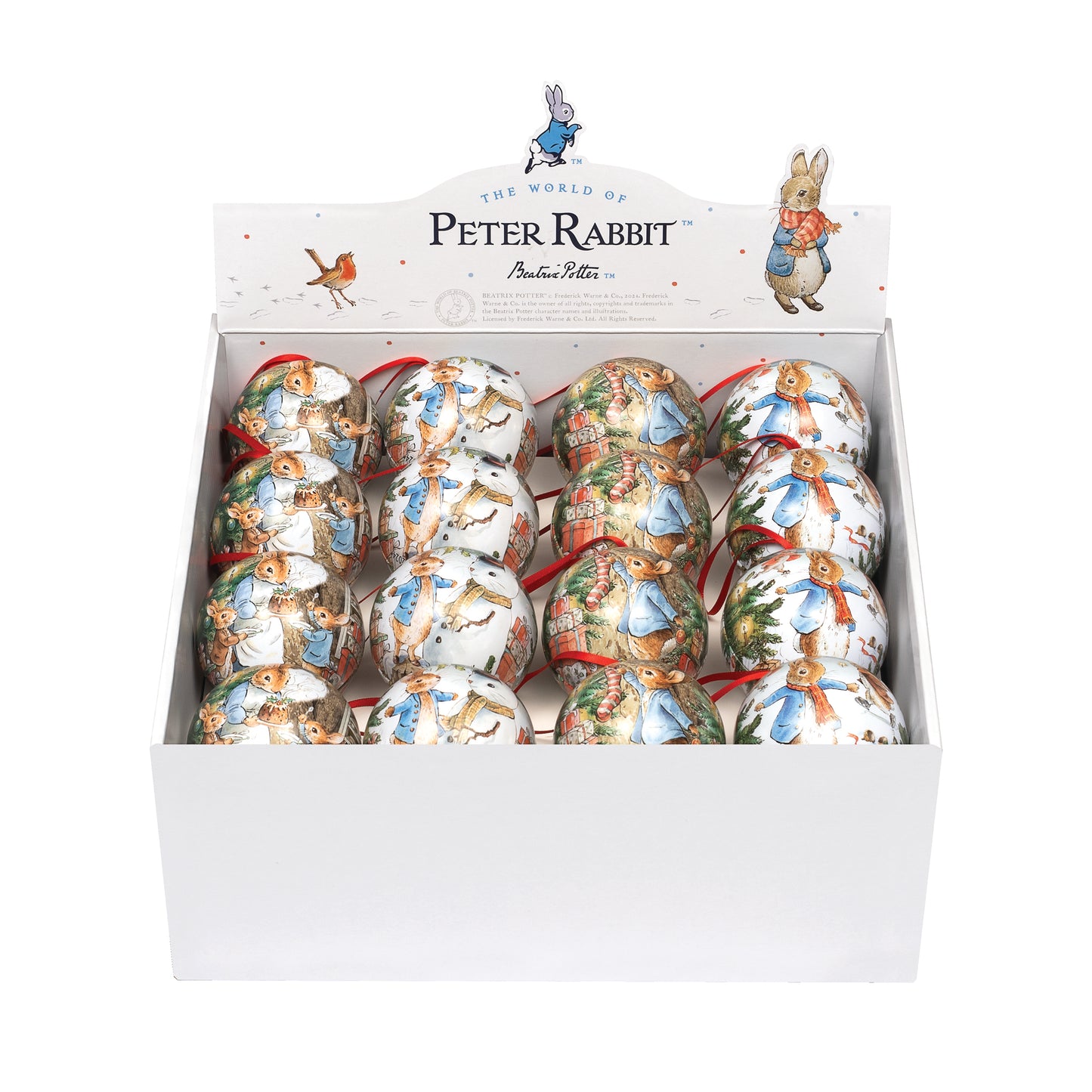 Peter Rabbit - Round Tin Baubles