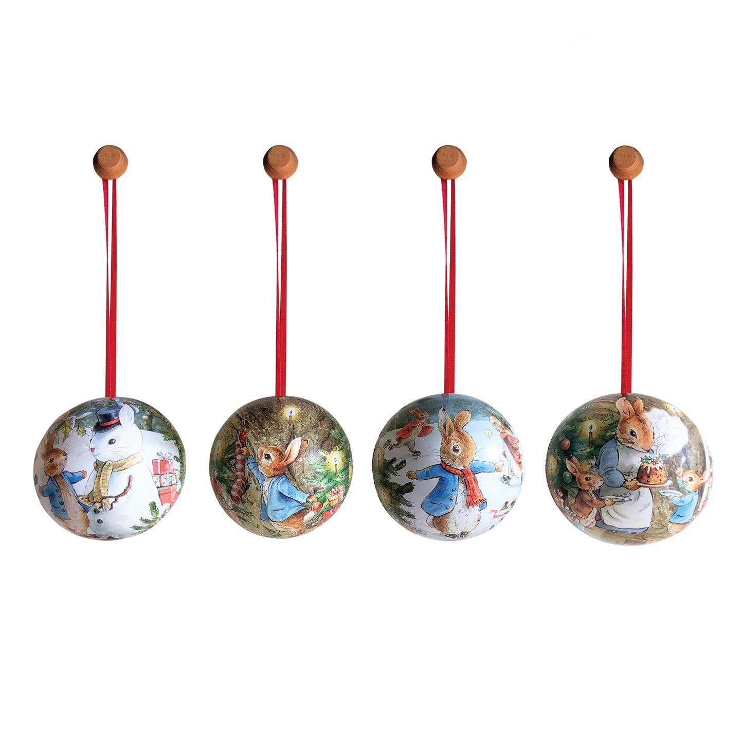 Peter Rabbit - Round Tin Baubles