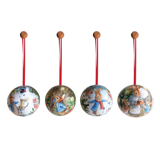 Peter Rabbit - Round Tin Baubles