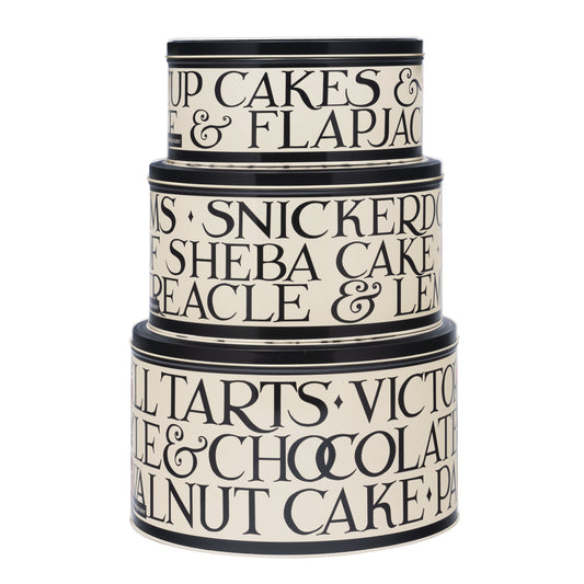 Kitchentins - Emma Bridgewater Black Toast design set of 3 round cake tins