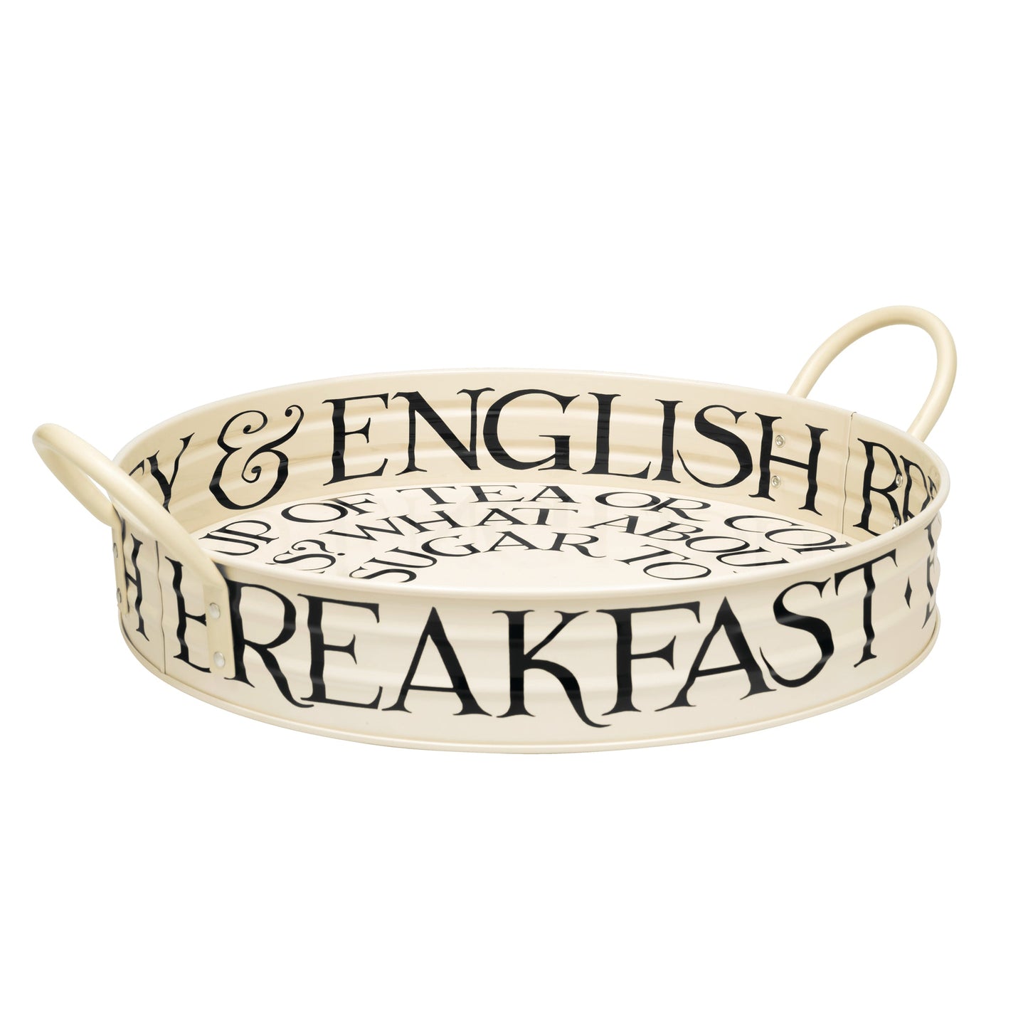Kitchentins - Emma Bridgewater - Black Toast Large Handle Steel Tray