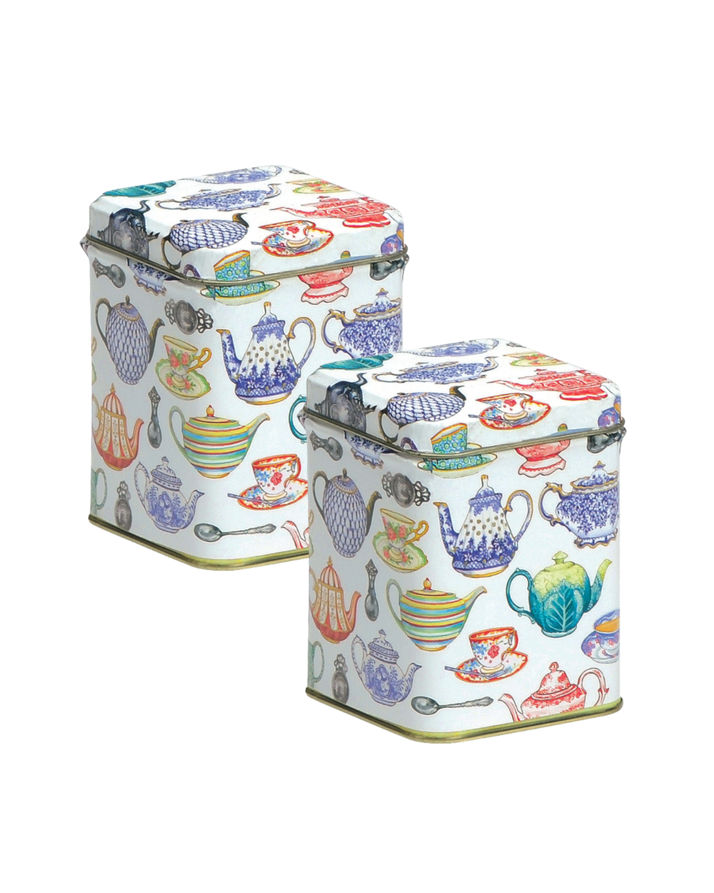 Teapot - Small Square Tin, Set of 2