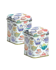 Teapot - Small Square Tin, Set of 2