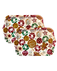 Emma Bridgewater - Christmas Biscuits Small Tin Tray, Set of 2