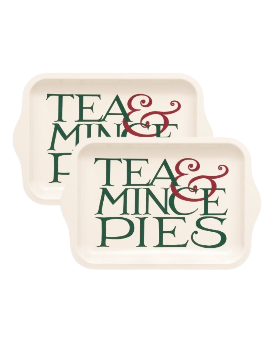 Emma Bridgewater -  Christmas Toast  Small Tin Tray, Set of 2