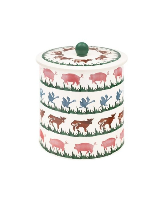 Emma Bridgewater - Farm Animals Biscuit Barrel - Kitchentins