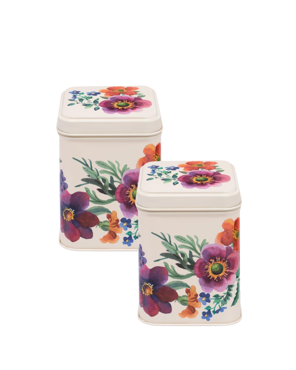 Emma Bridgewater - Garden Flowers Small Square Tin, Set of 2