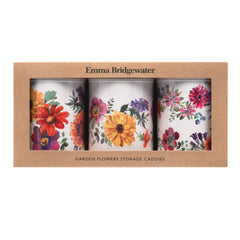 Emma Bridgewater - Garden Flowers, Set of 3 Round Caddies