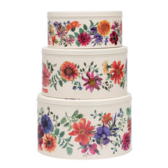 Emma Bridgewater - Garden Flowers, Set of 3 Round Cake Tins