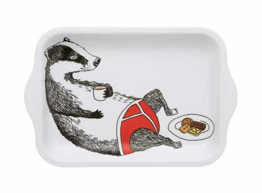 Jimbob Art Badger Small Melamine Tray - Kitchentins