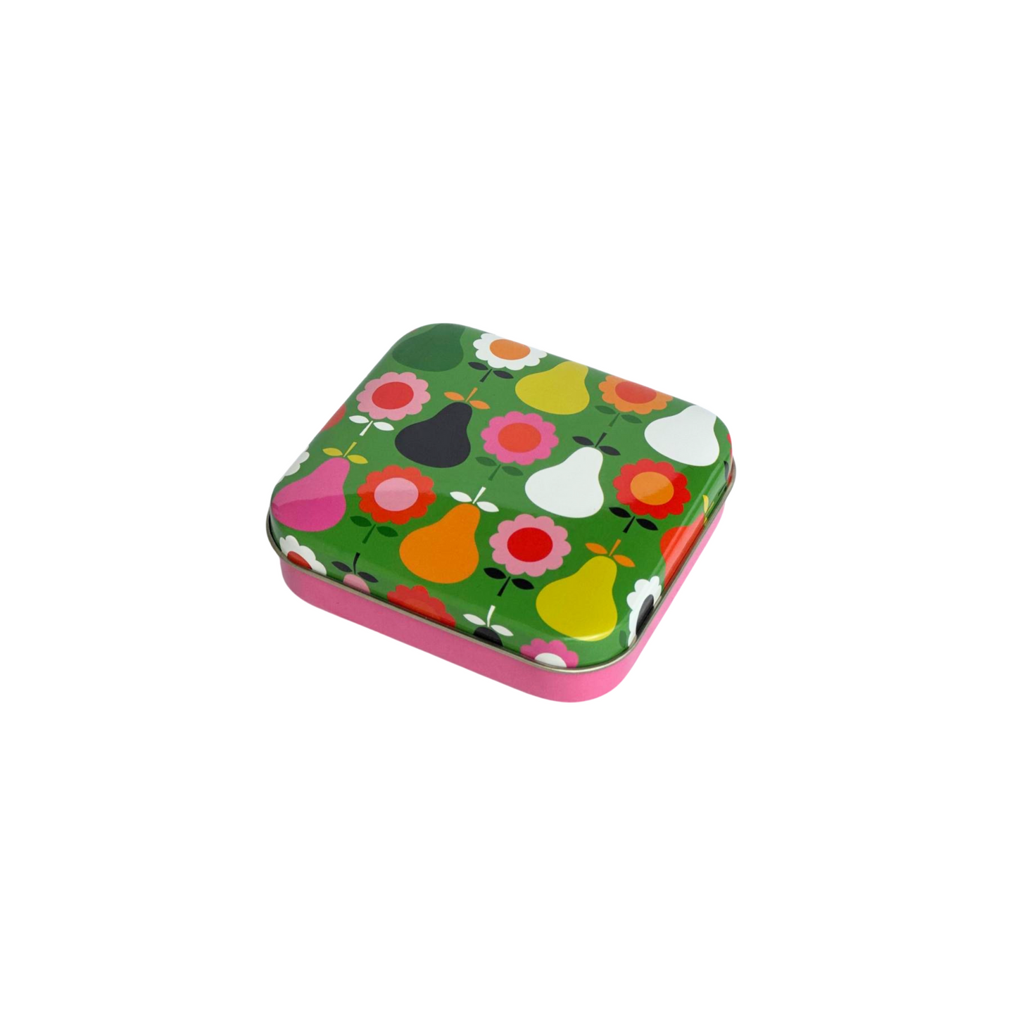 Kitchentins - Kate Rhees Pocket Tin Pears & Flowers design