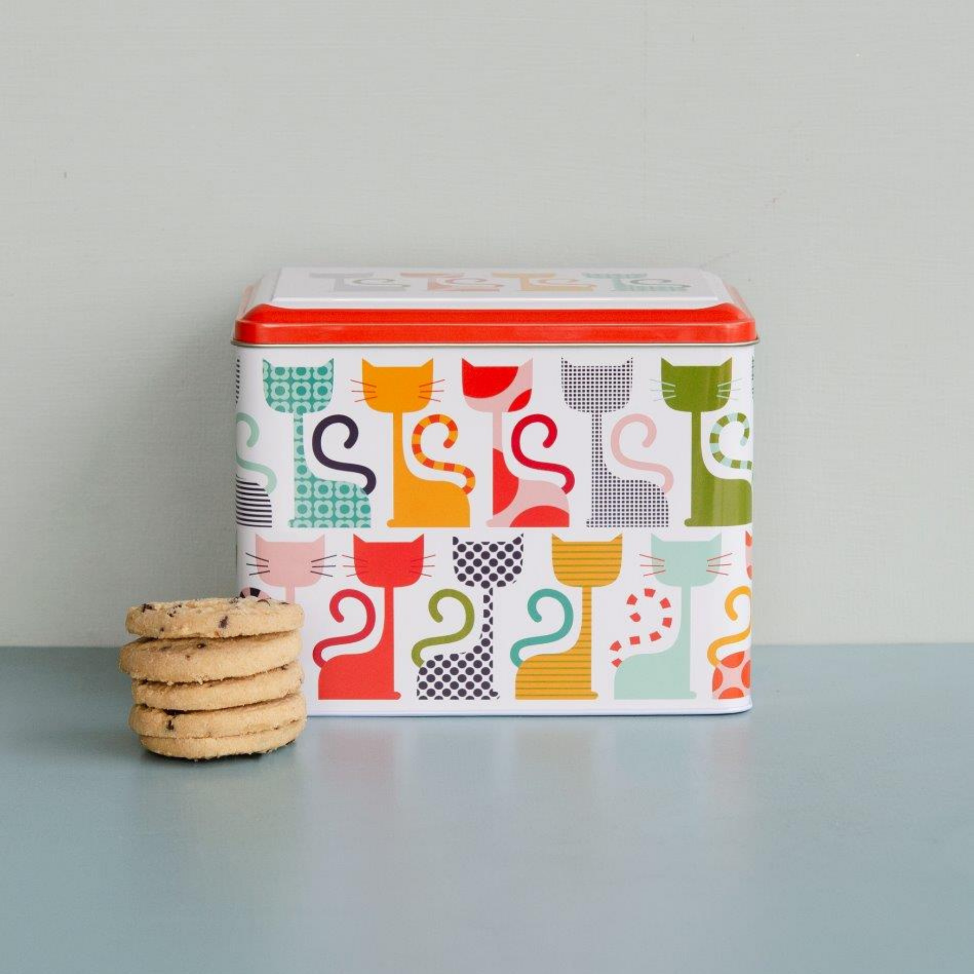 Kitchentins - Kate Rhees Cat design extra large caddy tin