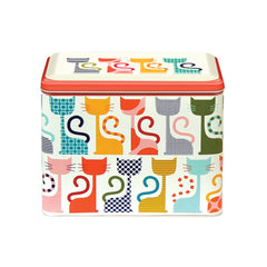 Kate Rhees- Cats Extra Large Caddy Tin