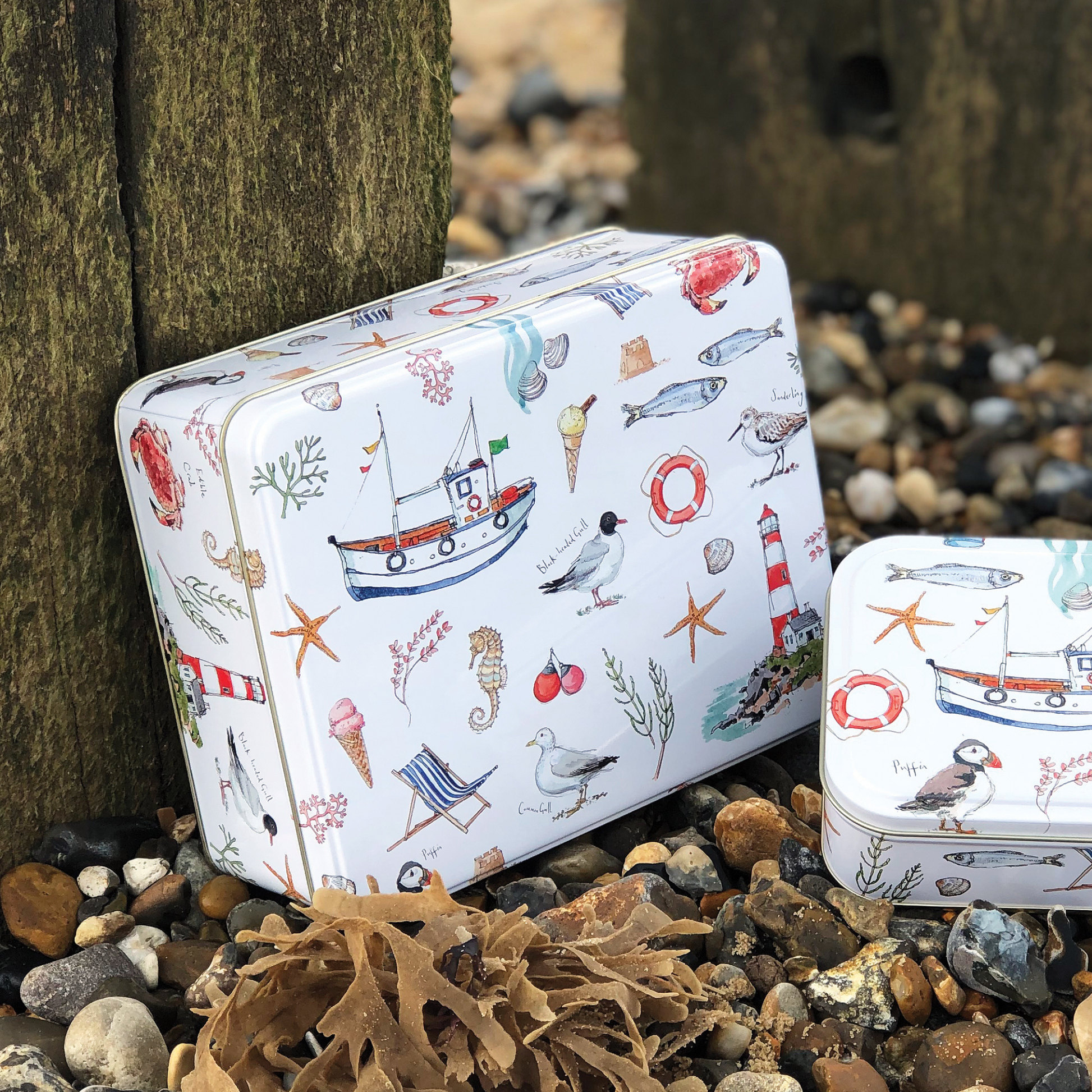 Kitchentins - Madeleine Floyd Seaside Design Deep Rectangular Tin