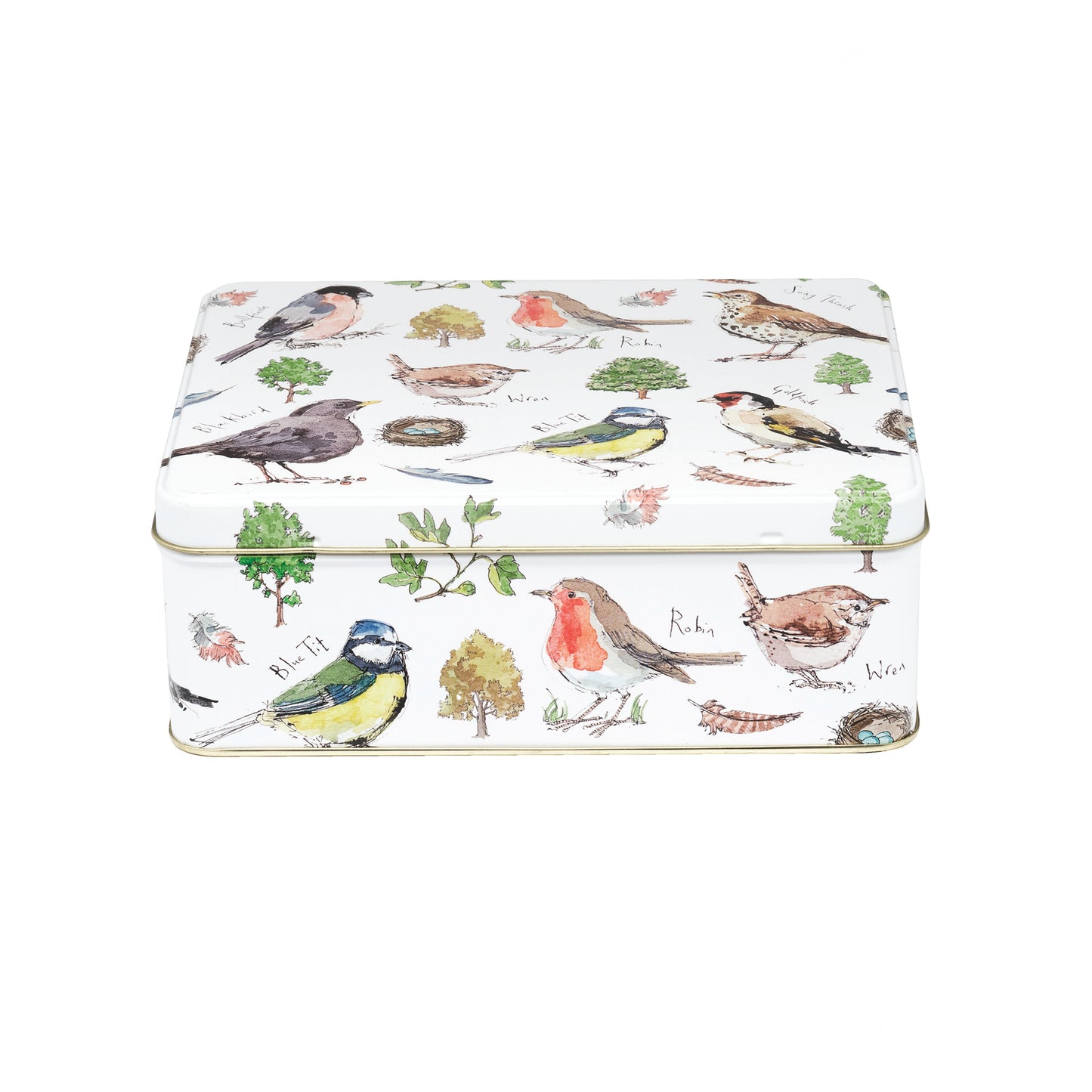 Madeleine Floyd- Birdsong Design Deep Rectangular Tin - Kitchentins.com