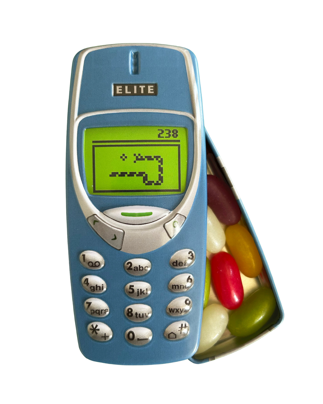Mobile phone shaped tin, blue - Kitchentins