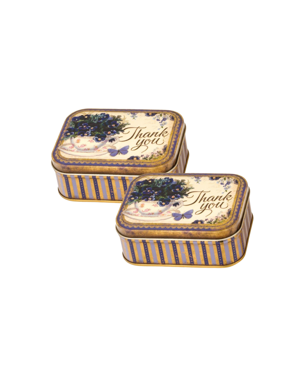 Nostalgia Thank You Small Rectangular Tin, Set of 2