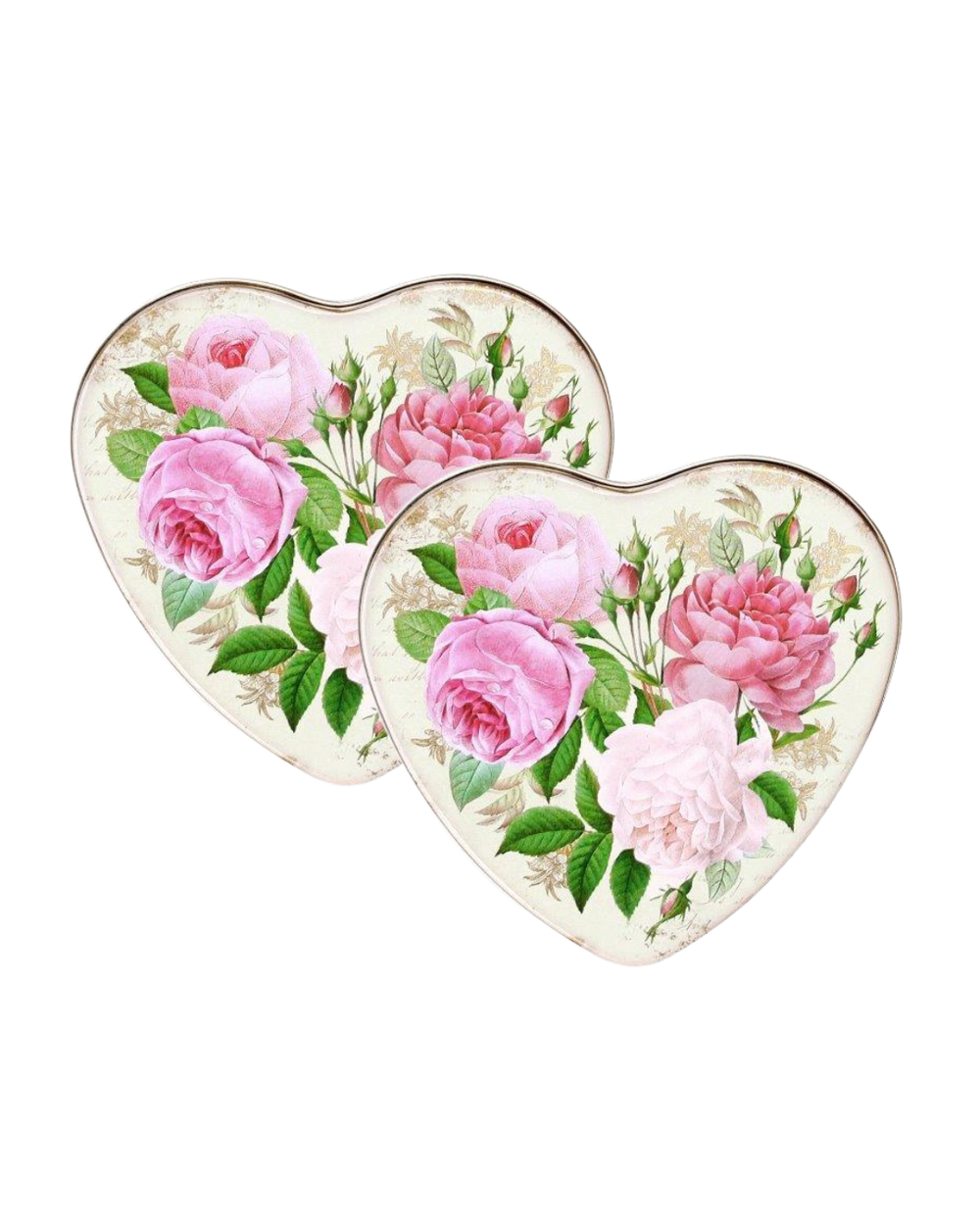 Nostalgia - Roses Small Heart Tin, Set of 2