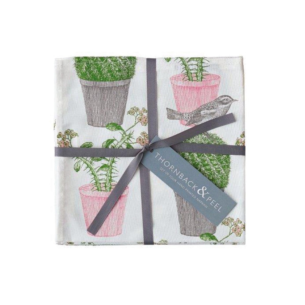 Thornback & Peel - Cactus & Bird Set of Four Napkins