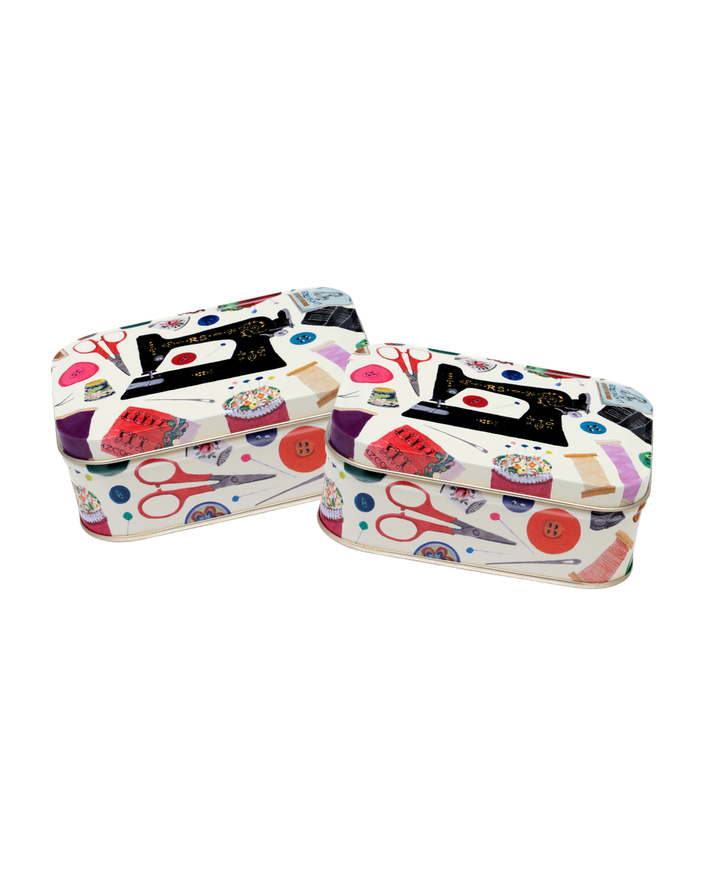 Needles & Thread Small Rectangular Tin, Set of 2