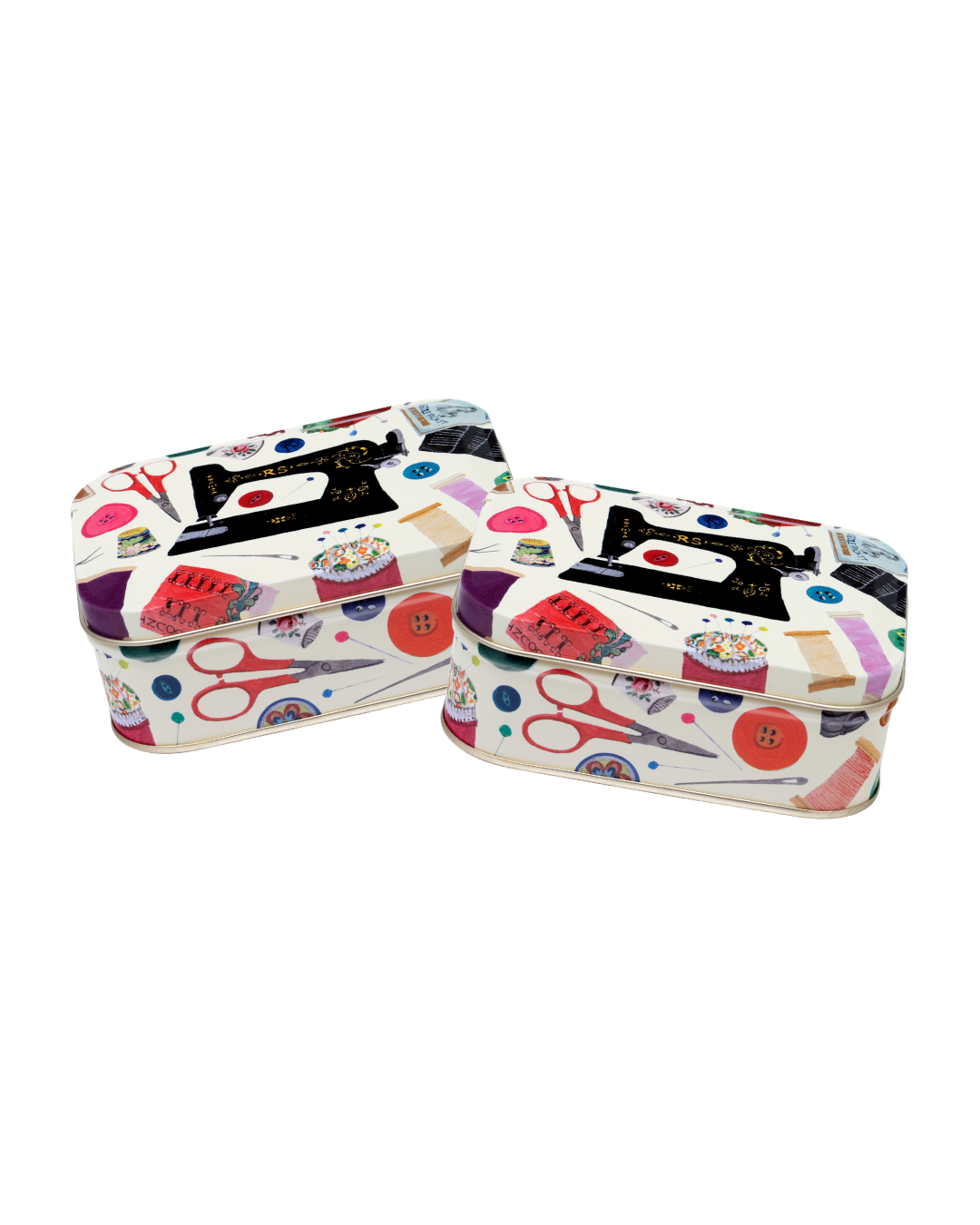 Needles & Thread Small Rectangular Tin, Set of 2 - Kitchentins