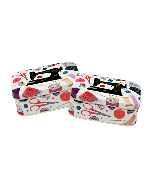 Needles & Thread Small Rectangular Tin, Set of 2 - Kitchentins