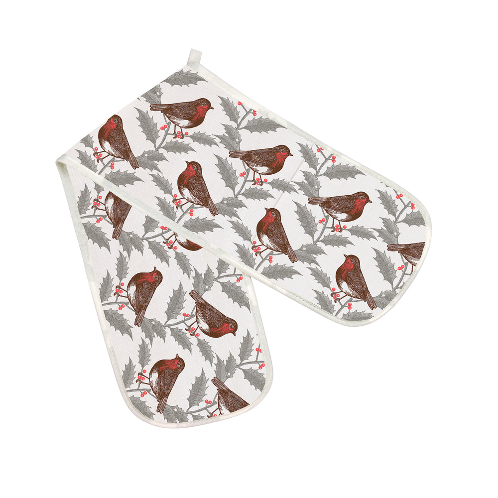 Thornback & Peel - Robin & Holly Oven Gloves