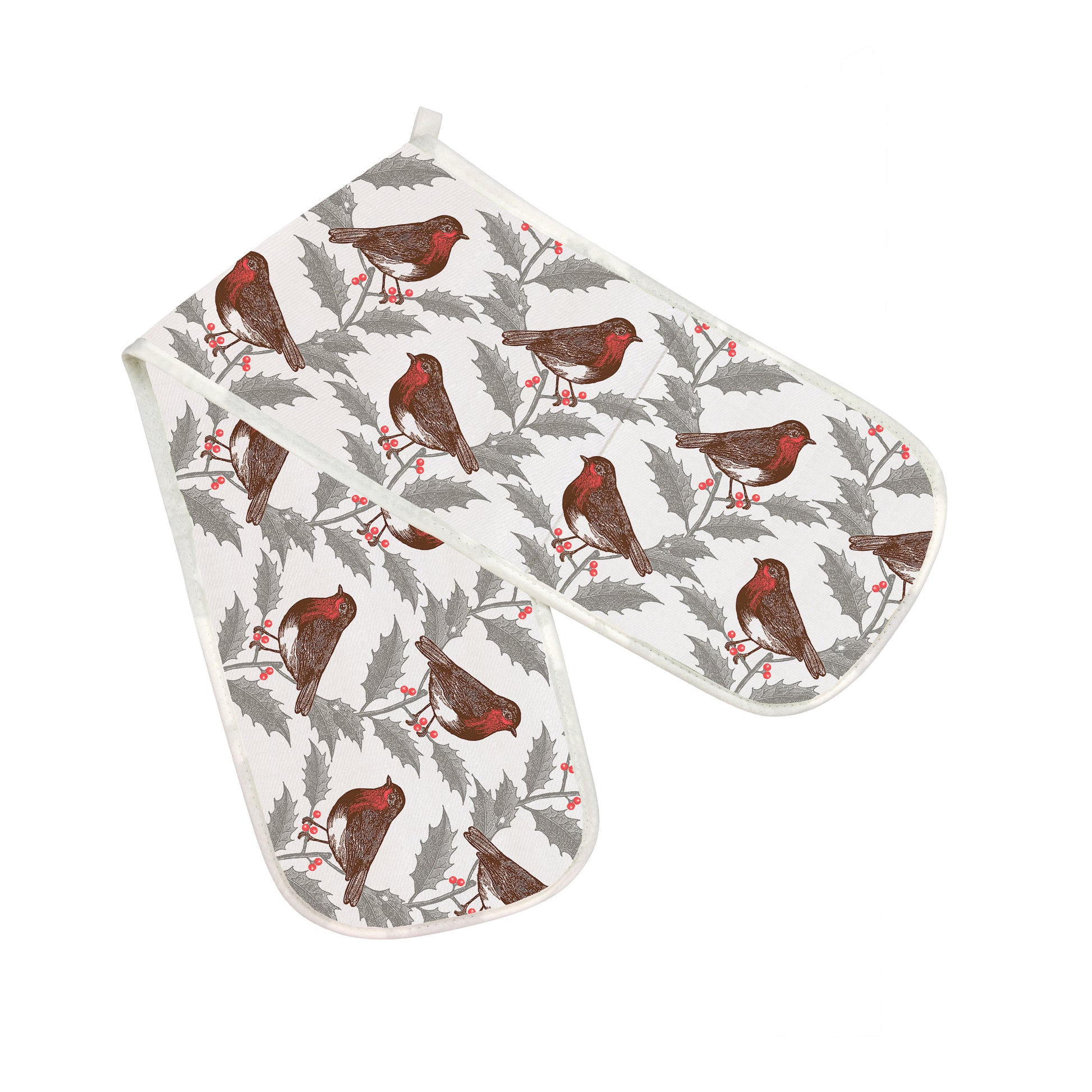 Thornback & Peel, Robin & Holly Oven Gloves - Kitchentins.com